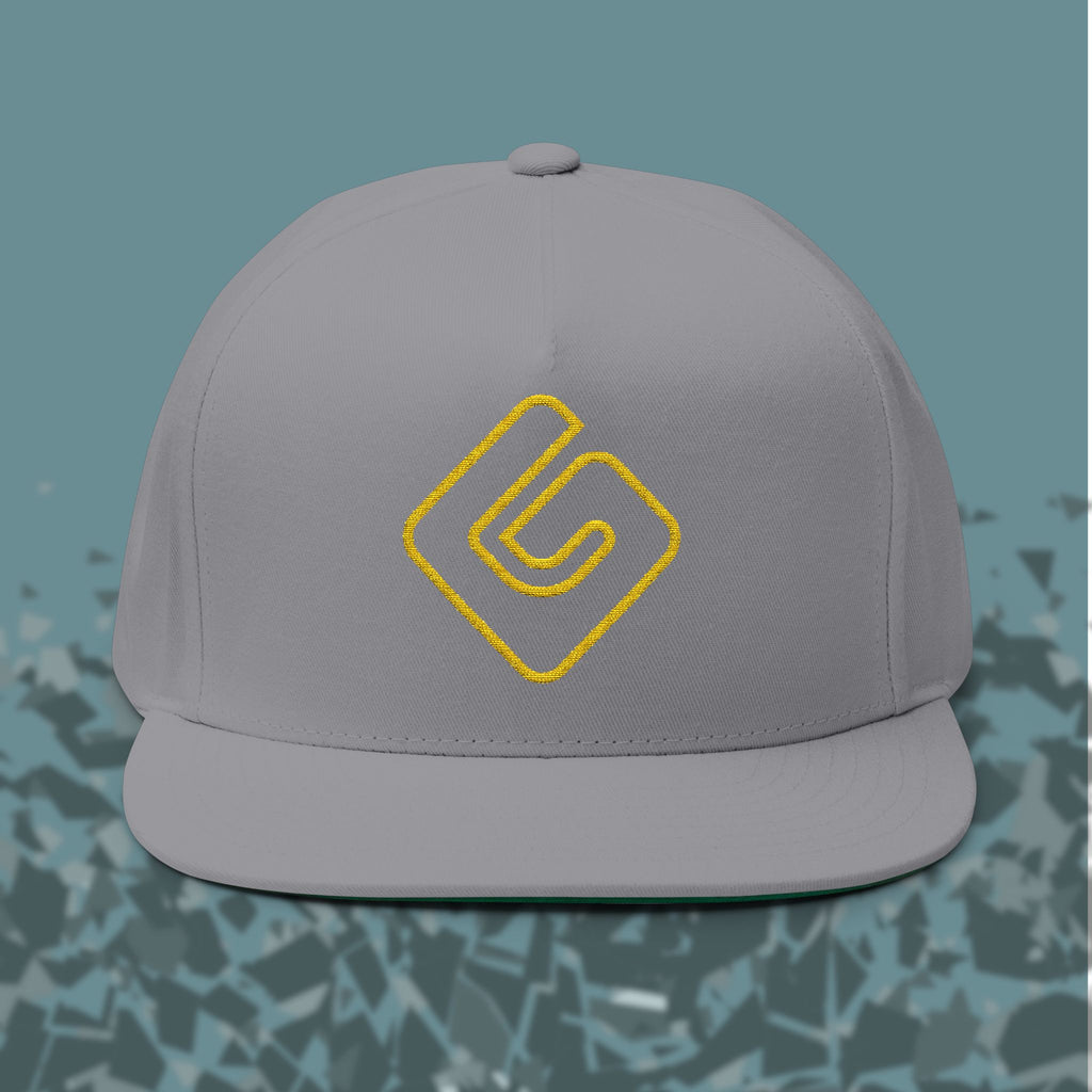 Get a Grip Embroidered Flat Bill in Gray