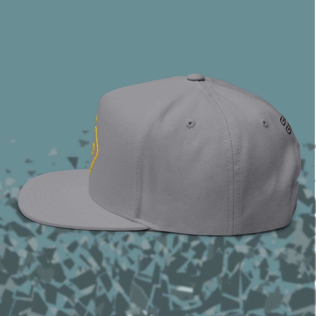 Get a Grip Embroidered Flat Bill in Gray