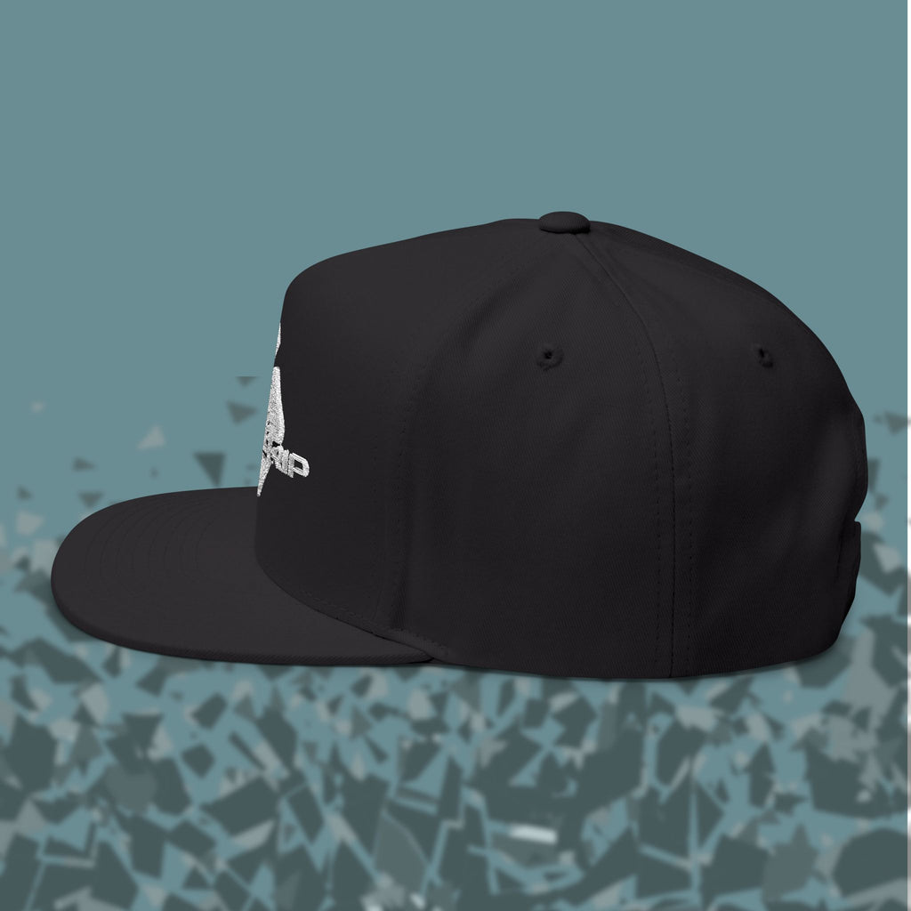 Get a Grip Embroidered Flat Bill in Black