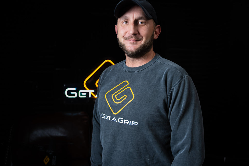 Get a Grip crew neck front & back print