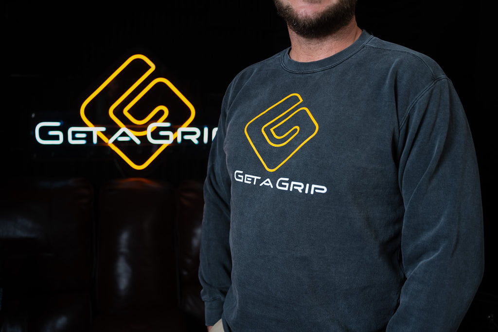 Get a Grip crew neck front & back print