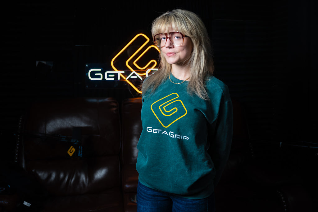 Get a Grip crew neck front & back print