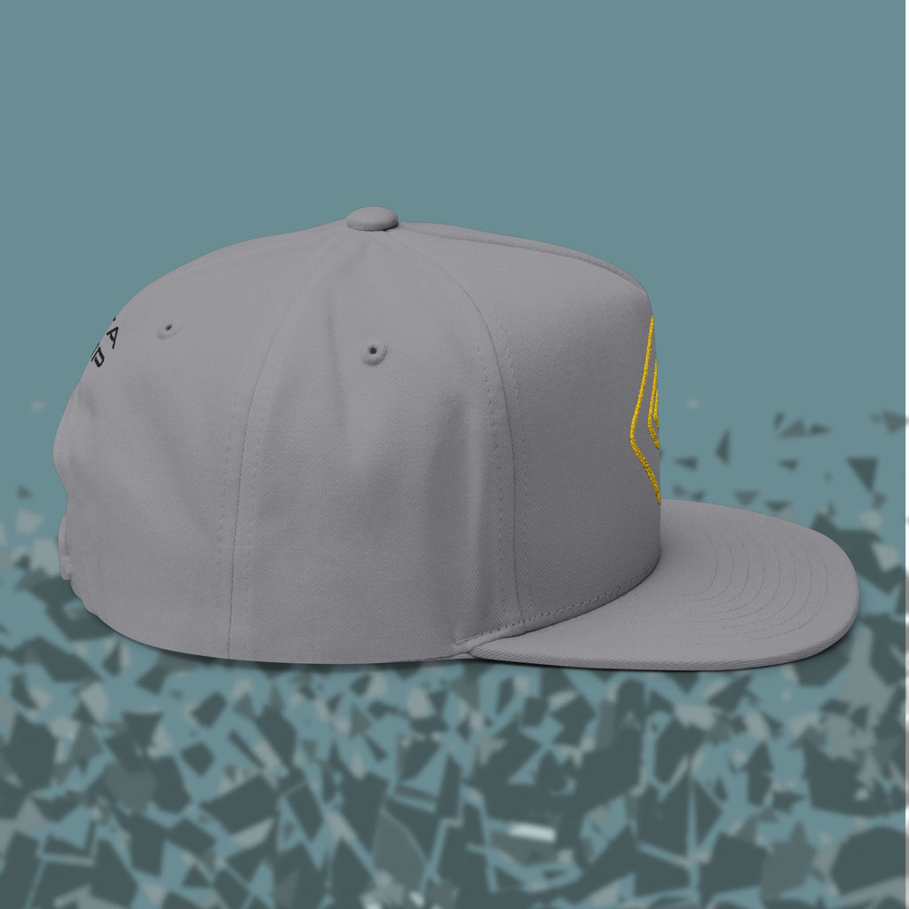 Get a Grip Embroidered Flat Bill in Gray